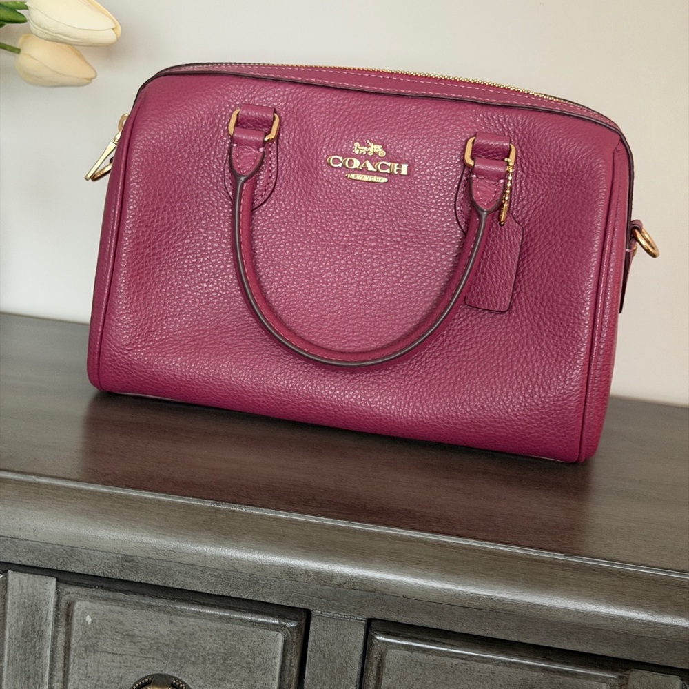 Coach Rowan Pink Leather Satchel NWOT - Picture 15 of 15